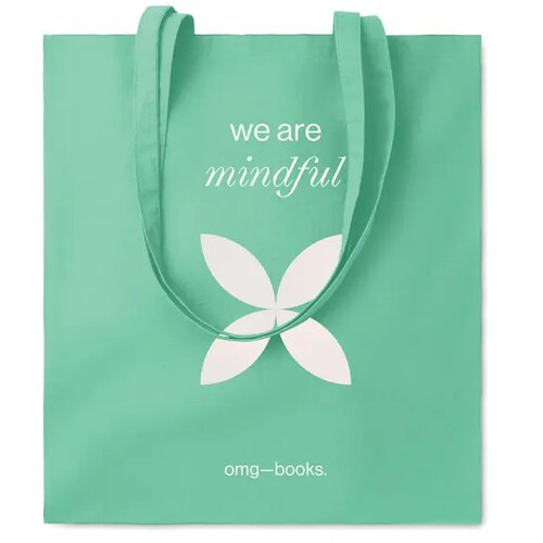 Katoenen boodschappentas Cottonel colour + mintgroen