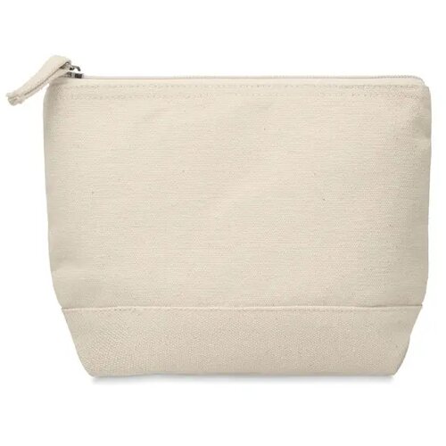 Katoenen toilettas met gekleurd detail Beige