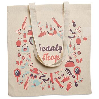 Katoenen boodschappentas Cottonel + beige