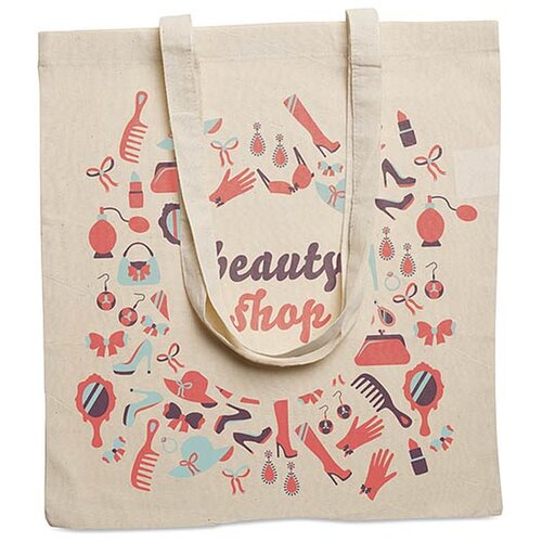 Katoenen boodschappentas Cottonel + beige