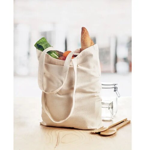 Canvas boodschappentas Rassa beige