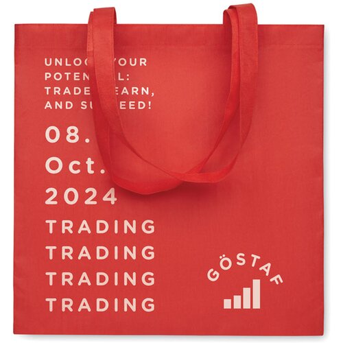 Rpet non-woven boodschappentas Kaimani rood