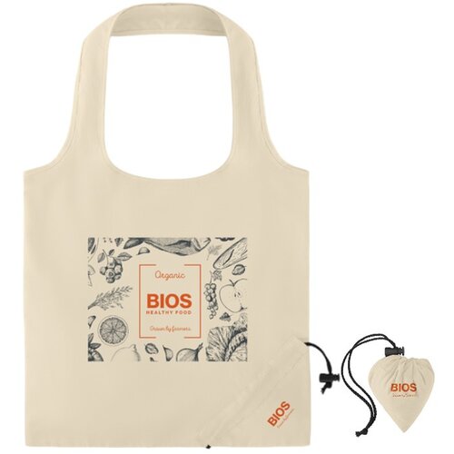 Opvouwbare katoenen tas Fresa soft beige