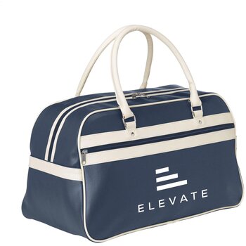 Retrosport Sporttas Beige/Blauw