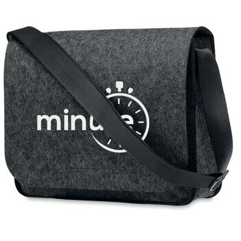 Vilten laptoptas van rpet Baglo donker grijs