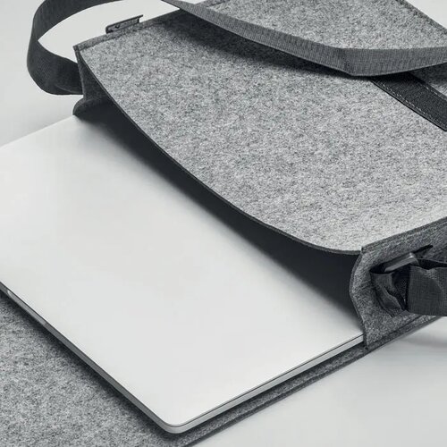 RPET vilten laptoptas Grijs