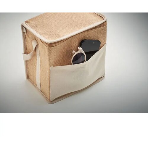 Jute en canvas koeltas Lona Beige