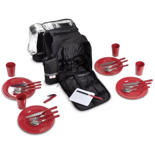 Dubbele picknick fietstas zwart