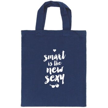 Bedrukte tas | Kleine katoenen draagtas Blauw Bedrukte tas | Kleine katoenen draagtas Blauw