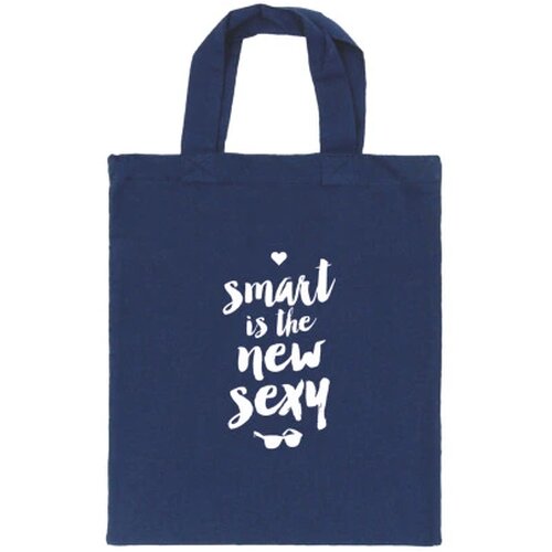 Bedrukte tas | Kleine katoenen draagtas Blauw