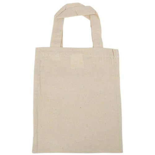 Katoenen draagtas klein gekleurd 135 gr/m2 ecru