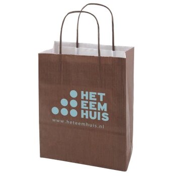 Papieren tas 220 x 310 x 100 mm. gekleurd bruin Papieren tas 220 x 310 x 100 mm. gekleurd bruin
