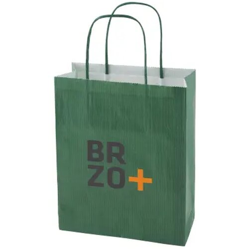 Papieren tas 220 x 310 x 100 mm. gekleurd donkergroen