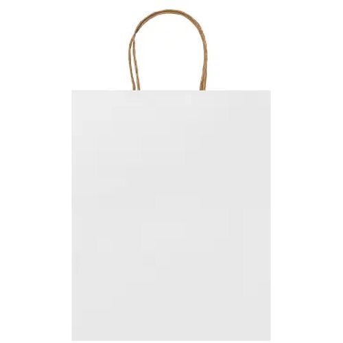 Papieren tas wit en bruin 320x120x400 mm