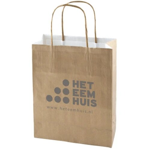 Papieren tas 320 x 410 x 120 mm. gekleurd goud